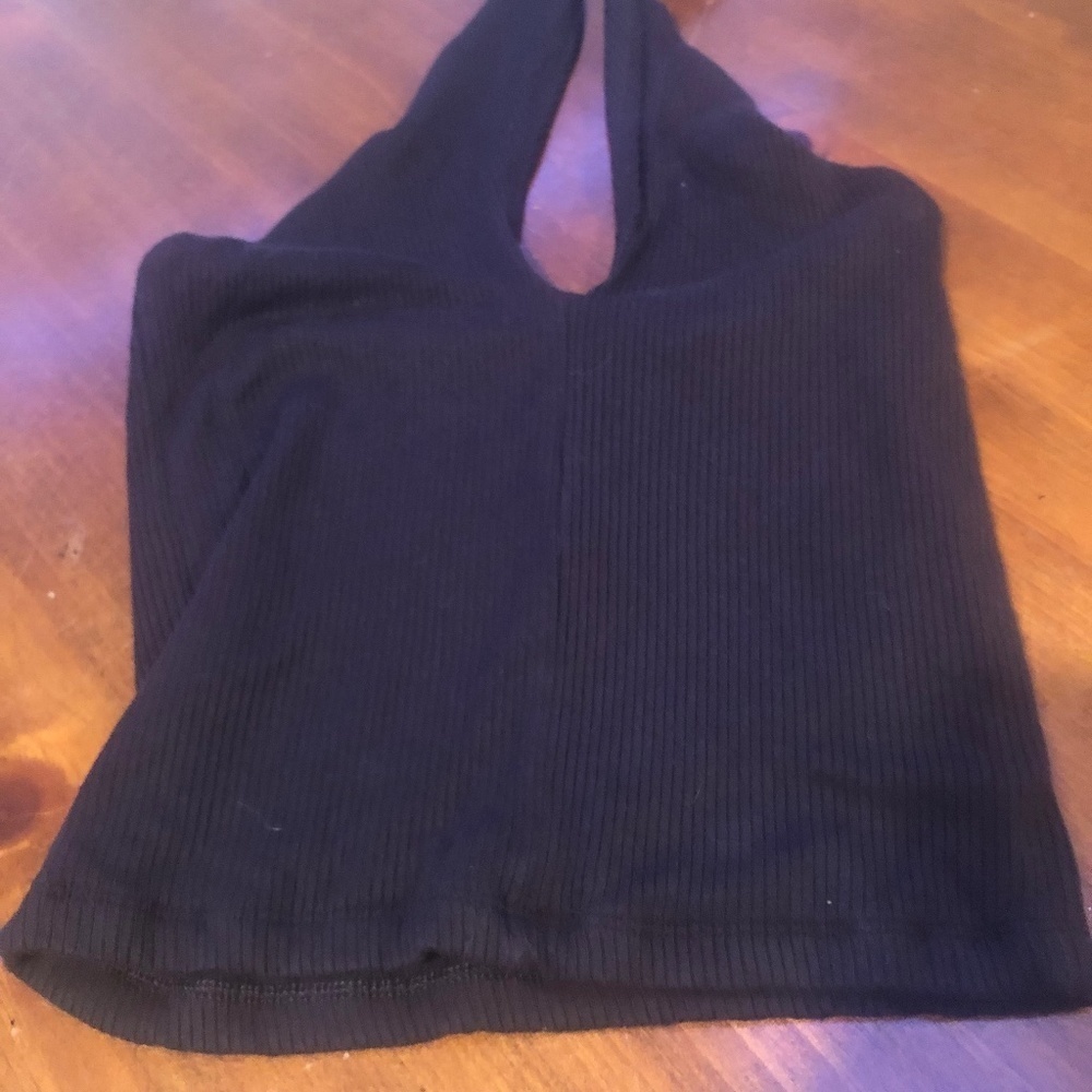 Wilfred size exsmall halter top, black, double lined, rarely worn